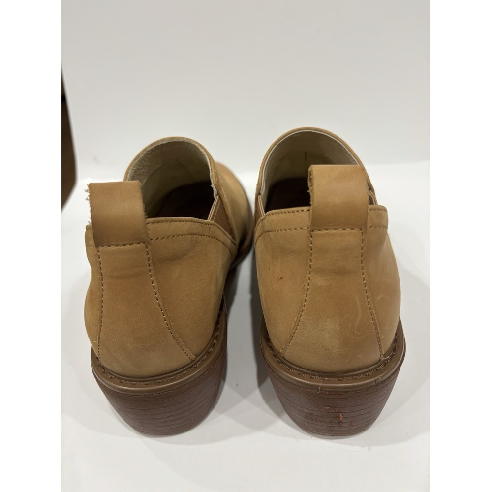 Alegria Women's Tan Leather Slip-On Ankle Booties Shoes Size 37.5 Slip Resistant - Picture 4 of 10